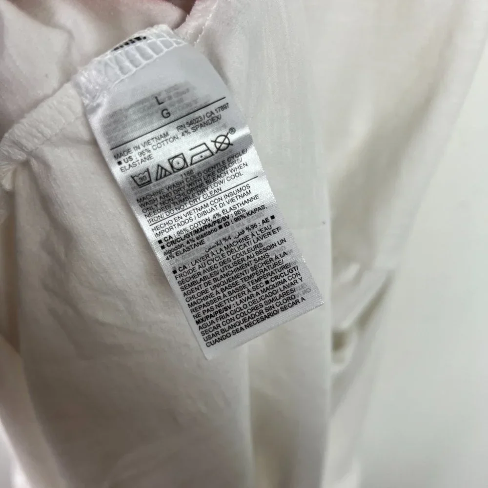 NWOT Old Navy Tiered Slub-Knit Midi Cami Swing Dress White Size Large L NEW - Picture 7 of 13